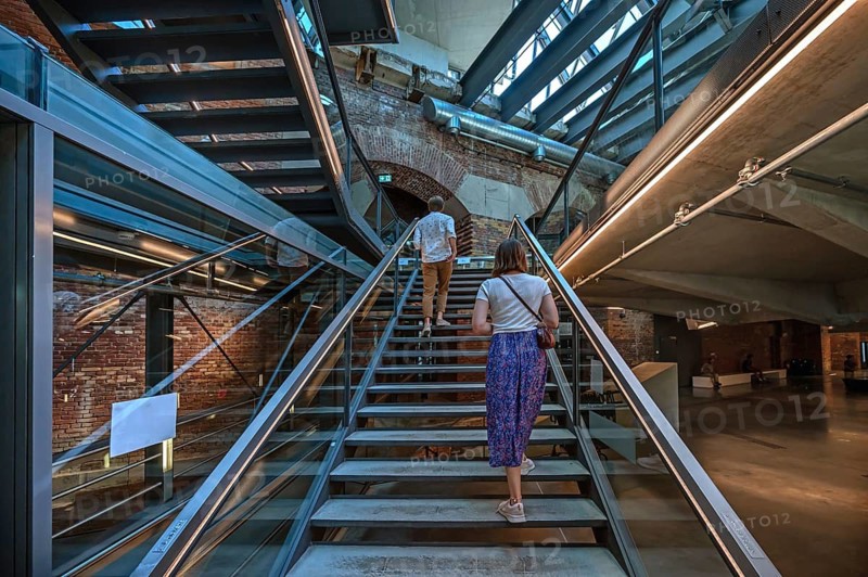 Entrance to the exhibition rooms of the Museum Documentation Center, Documentation Center Reichsparteitagsgelände, Bayernstr. 110, Nuremberg, Middle Franconia, Bavaria, Germany