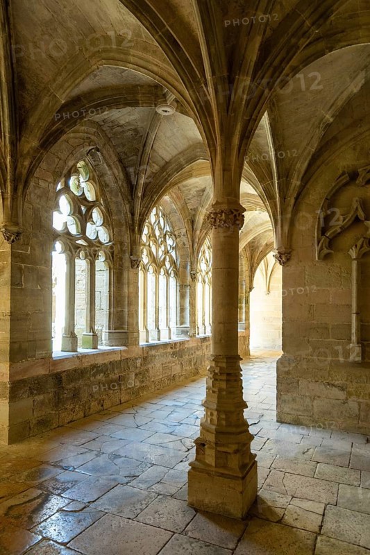 Villefranche de Rouergue. City of Art and History. The Chartreuse Saint Sauveur. The small cloister. Aveyron. Occitanie. France