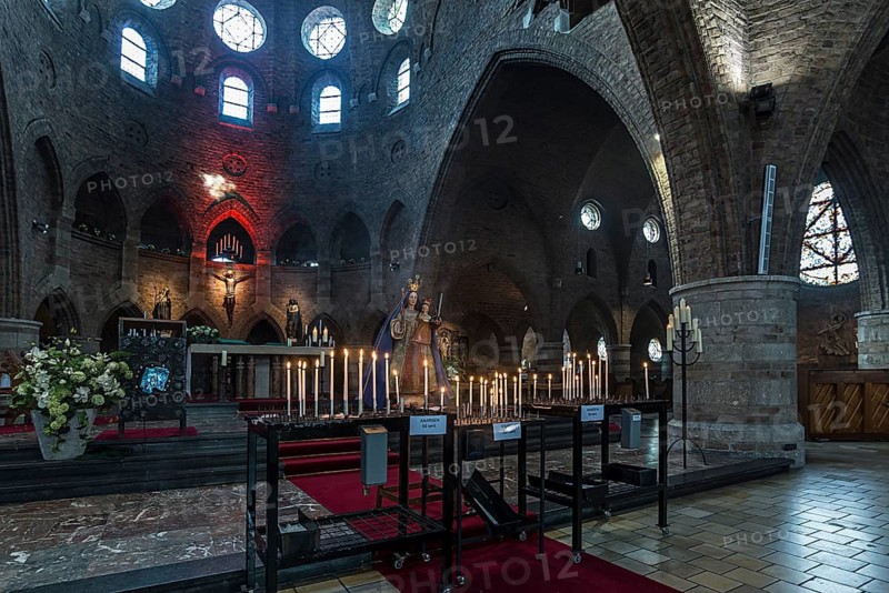 Altar room with sacrificial candles, St. Jacobuskerk, Enschede, Netherlands