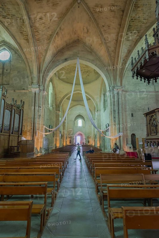 Interior of the collegiate church, Elise Collegiale in Saint Émilion, France