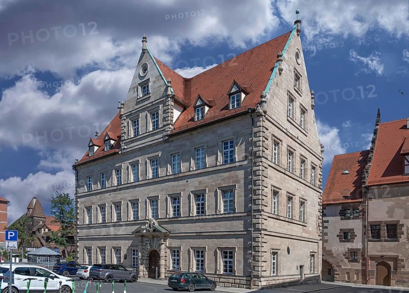Builder's house, built in 1615 by master builder Jakob Wolff the Younger, Bauhof 9, Nuremberg, Mittekfranken, Bavaria, Germany