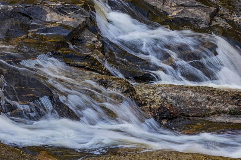 Flowing stream of the Mae Ya River, near Doi Inthanon National Park, Chiang Mai Province, Thailand