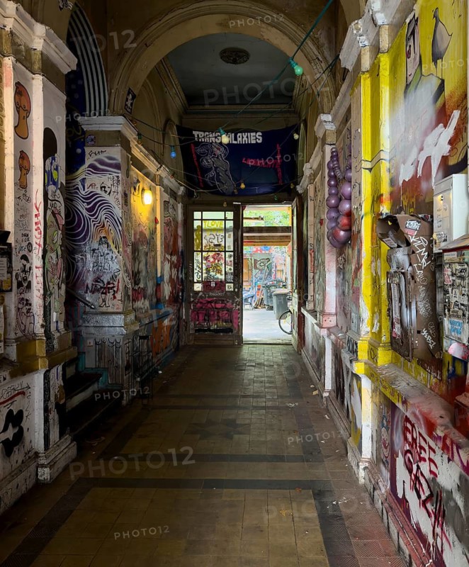 Courtyard access and backyard in Kastanienallee in the Prenzlauer Berg district, Berlin, Germany