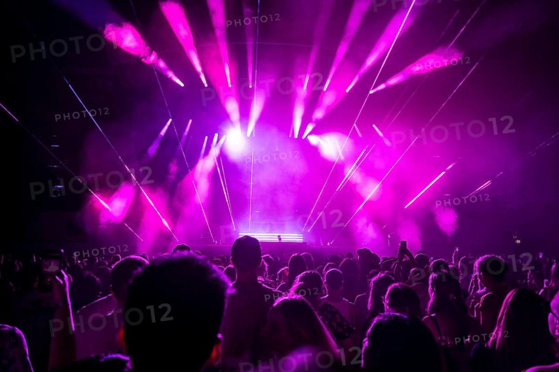 View of the stage with fans in the foreground during Kygo's performance at the Superbloom Festival in Munich's Olympic Park on 30.08.2026
