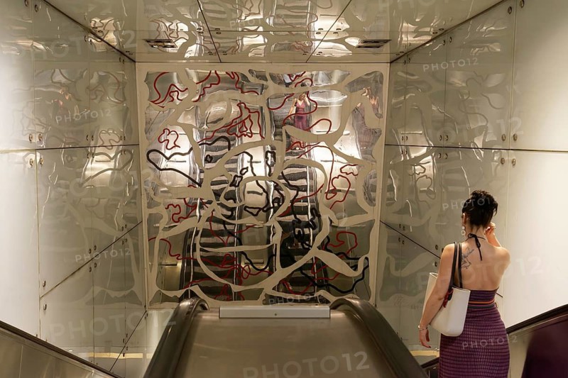 Dante metro station, architect Gae Aulenti, art subway, Metrò dell' Arte, Naples, Campania, Italy