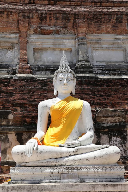 White Buddha in Ayutthaya, Thailand, Ayutthaya, Thailand