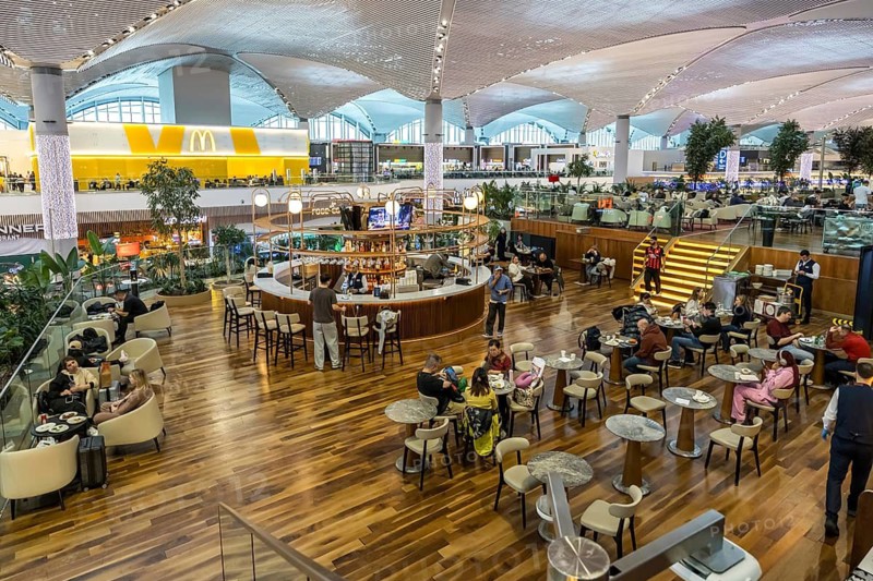 IGA lounge in the terminal of Istanbul International Airport, Turkey