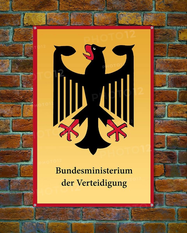 Sign, Federal Office, Federal Ministry of Defence, Bavaria, Federal Republic of Germany