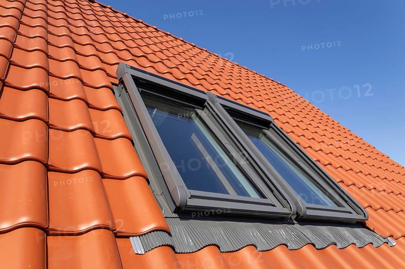Roof windows on a new single-family house