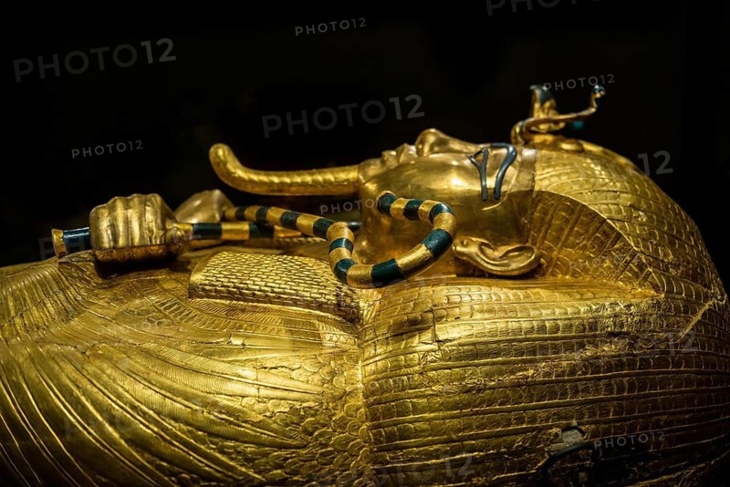 Pharaoh Tutankhamun's gold treasure, the Grand Egyptian Museum, Grand Egyptian Museum, GEM, Giza, Cairo, Egypt