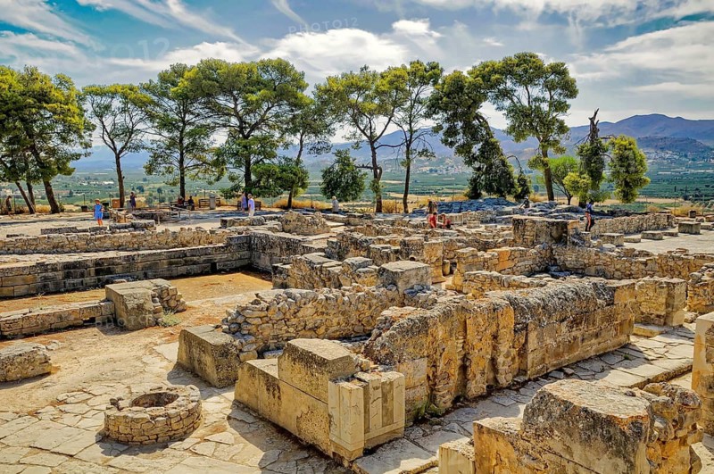 Agia Triada Archaeological Site, Minoan Palace, Ancient Greece, Messara Plain, Crete, Mediterranean Sea, Greece