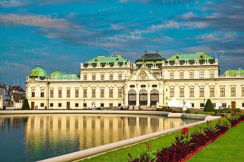 Upper Belvedere, view from the courtyard, Belvedere Palace, summer residence of Prince Eugene of Savoy, Habsburgs, Vienna, Republic of Austria