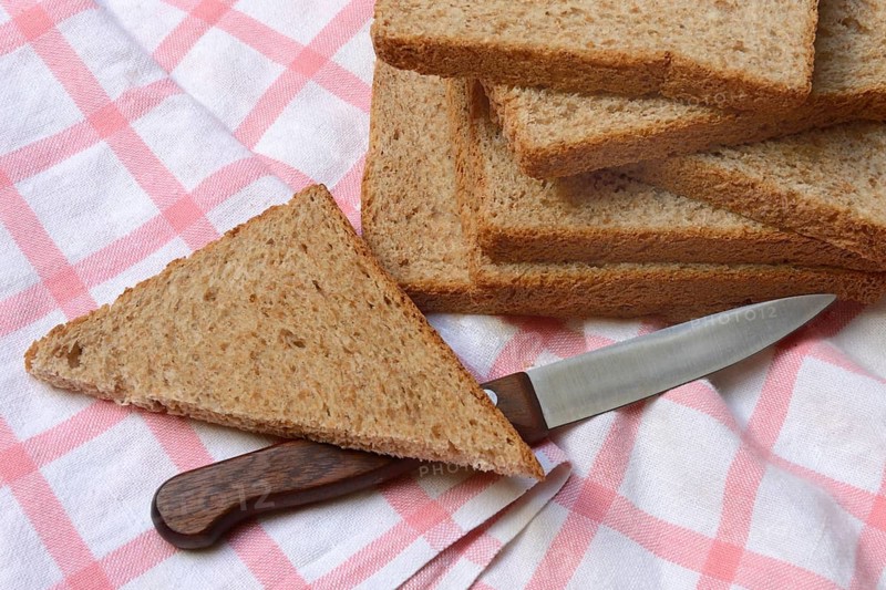 Stacked whole grain toast bread, whole grain toast bread