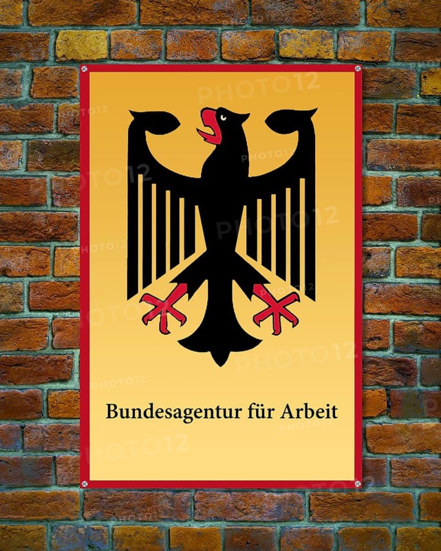 Sign, Federal Office, Federal Employment Agency, Bavaria, Federal Republic of Germany