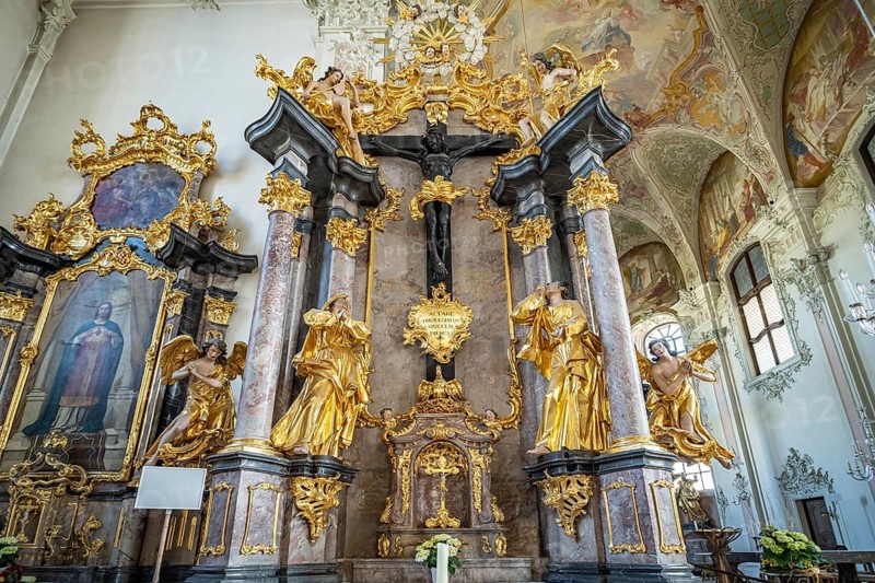 Altar of St. Peter's Catholic Church in Mainz, Rhineland-Palatinate, Germany