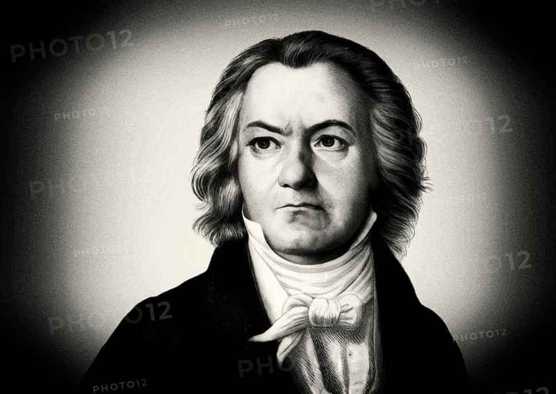 Ludwig van Beethoven, 1770 -1827, German composer, digitally edited based on a historical illustration