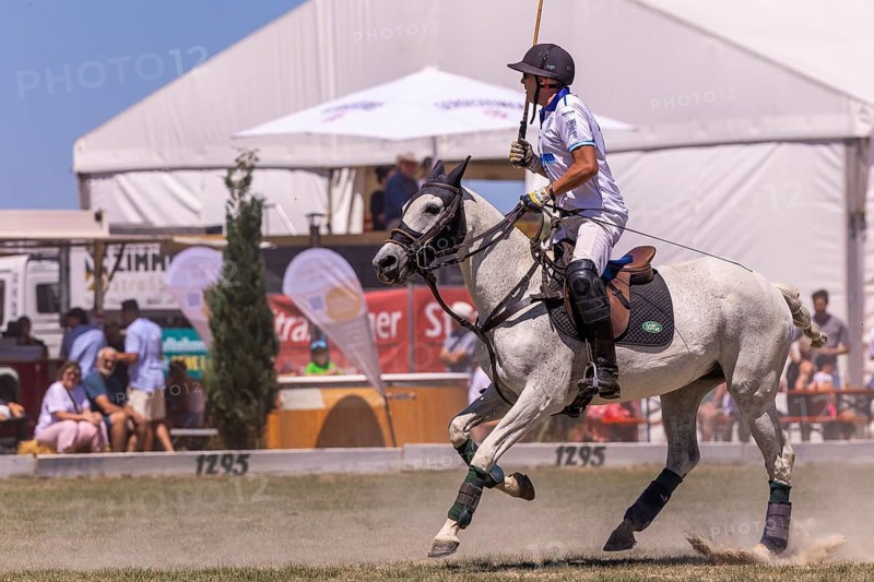 Heino Ferch, polo player, polo horse, polo pony (Equus), rider, polo tournament, 1295 Polo Masters, Sylvenstal, Pfullendorf, Linzgau, Sigmaringen district, Baden-Württemberg, Germany