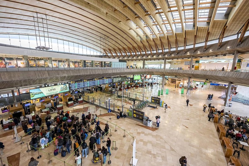 Tenerife Norte Ciudad de La Laguna Airport terminal in Tenerife, Spain