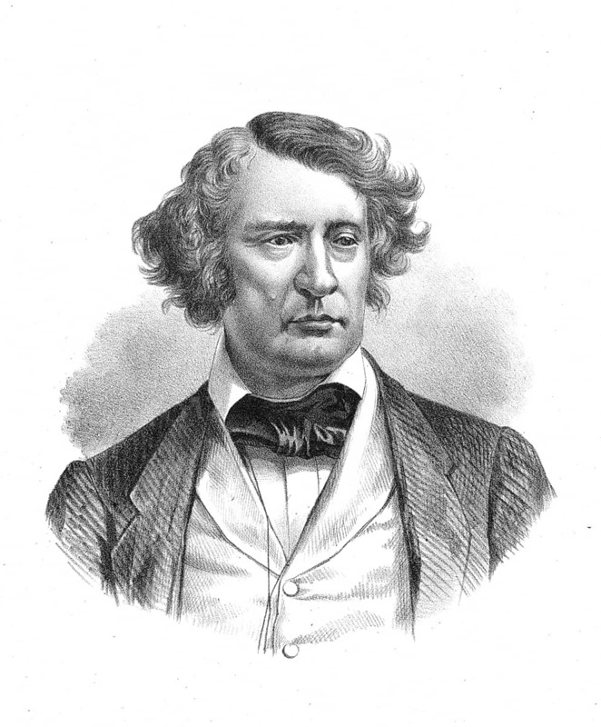 Charles Sumner (born 6 January 1811 in Boston, Massachusetts, died 11 March 1874 in Washington, D.C.) was an American politician. He was a Senator from Massachusetts, an authentic, digitally restored high-resolution reproduction of a 19th-century original, exact date of the image unknown, American history, historical