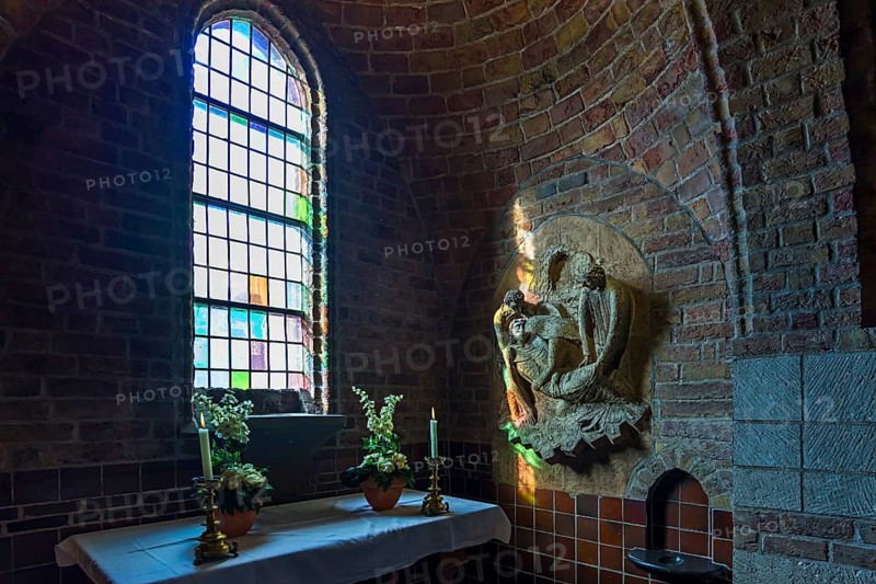 Side altar with religious relief, St. Jacobuskerk, Enschede, Netherlands