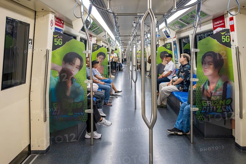 BTS Skytrain passengers, Bangkok, Thailand