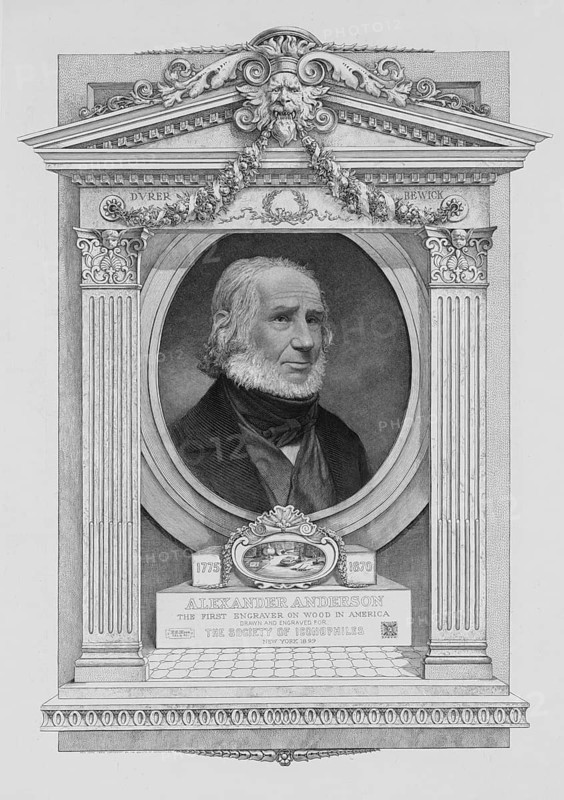 Alexander Anderson (born 21 April 1775 in New York City, died 17 January 1870) was an American doctor and illustrator, American history, authentic, digitally restored reproduction of a 19th-century original, exact date of the illustration unknown, Historical