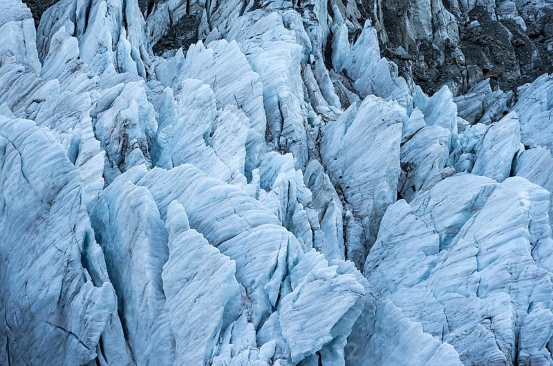 Detail, rugged blue ice with crevasses, Upper Arctic Sea glacier, Bernese Alps, Bernese Oberland, Switzerland