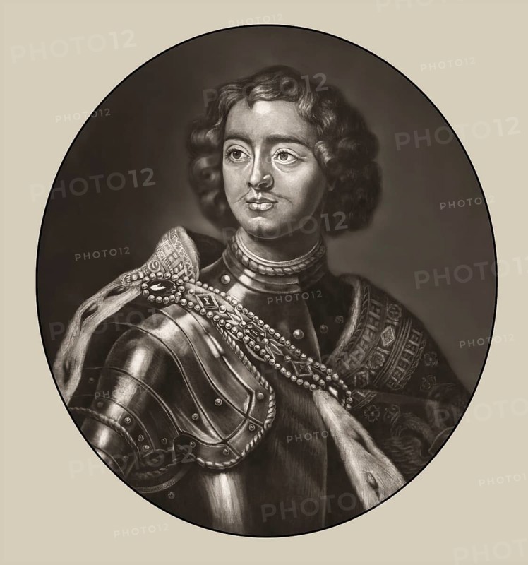 Portrait of Peter the Great, Peter I or Pyotr Alexeyevich Romanov, 1672-1725, Emperor of the Russian Empire, digitally optimized