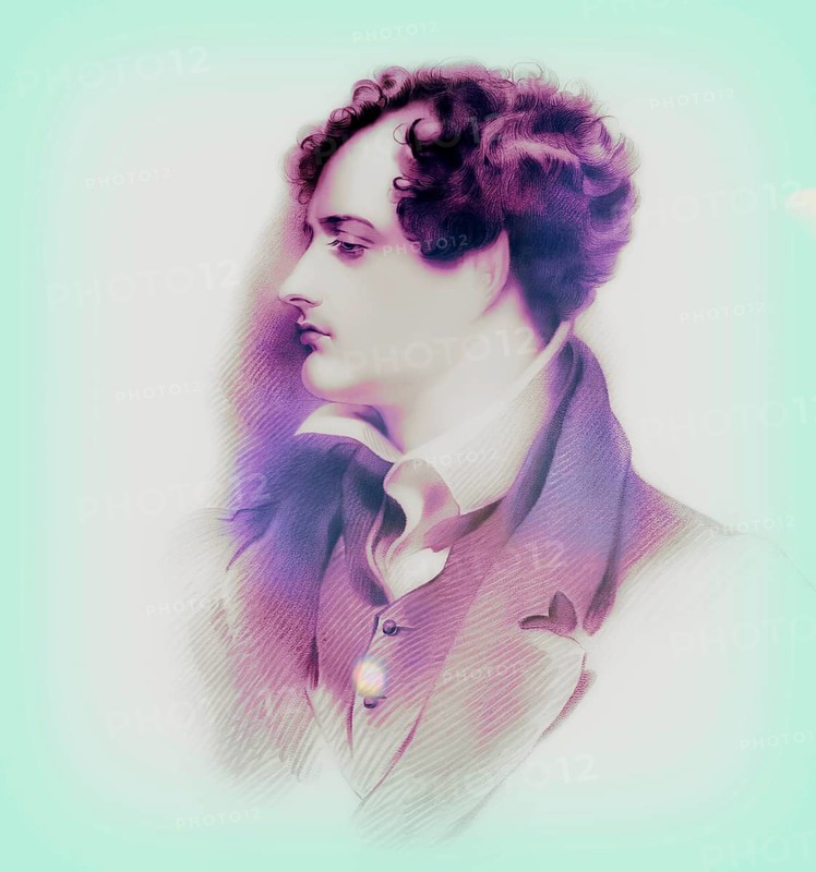 George Gordon Noel Byron, 6th Baron Byron of Rochdale, 1788, 1824, British poet, digital edited