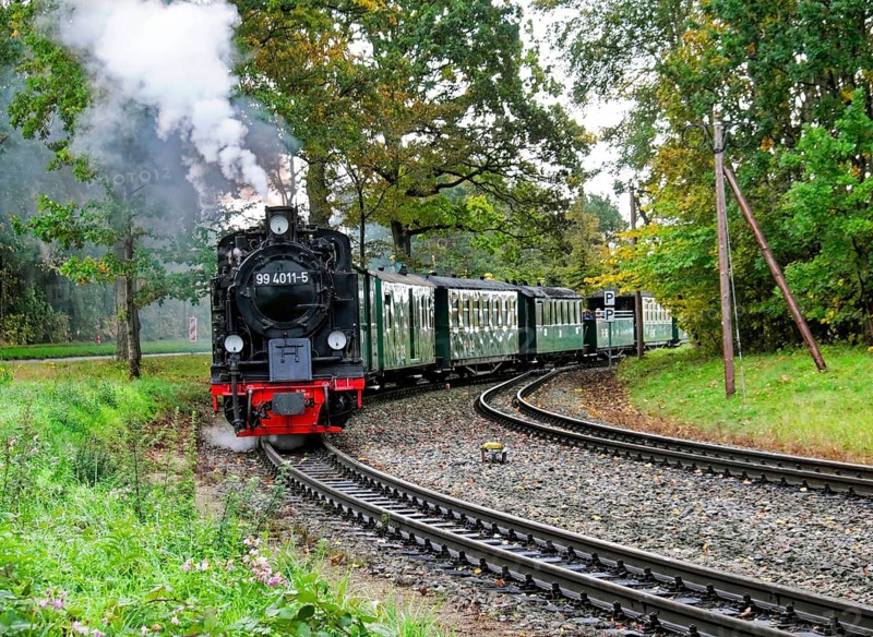 Rügensche Kleinbahn, Schmalspurbahn Rasender Roland, railroad, traffic, tourist attraction, Binz, Rügen island, Mecklenburg-Western Pomerania, Germany