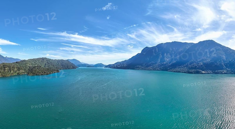 Reloncaví Sound, Seno de Reloncaví, fjords on the Gulf of Ancud, Hornopirén, Patagonia, Los Lagos, Chile