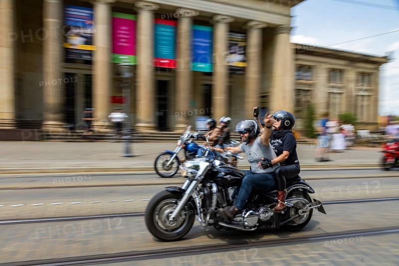 Harley Days Dresden, big trip through the city, Dresden, Saxony, Germany