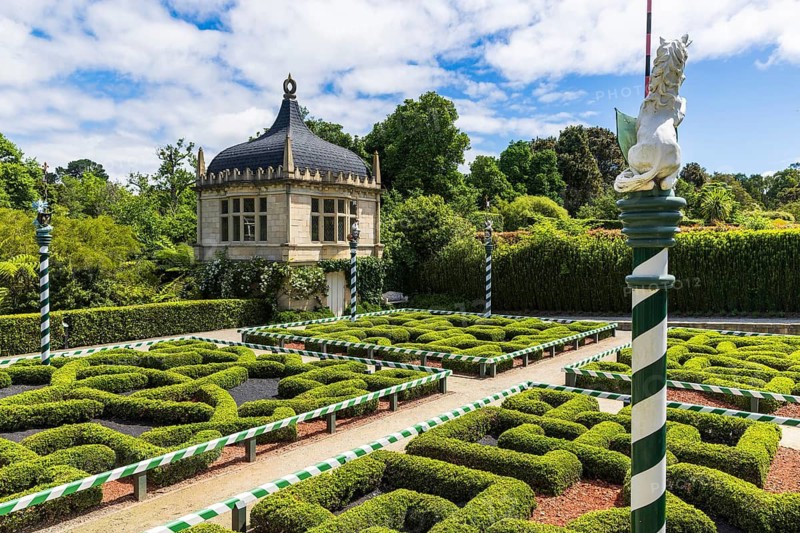 The Tudor Garden, one of the enclosed gardens at Hamilton Gardens, Waikato, New Zealand