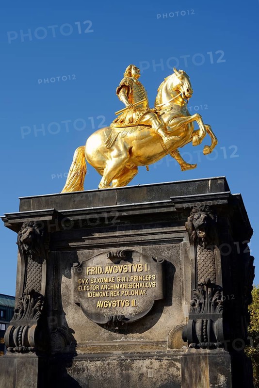 Golden Rider, equestrian statue of King August the Strong, Dresden, Saxony, Germany