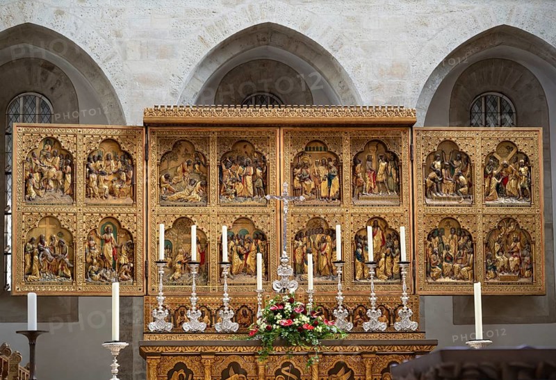 High Altar, Winged Altar, St. Peter Cathedral, Osnabrück, Lower Saxony, Germany
