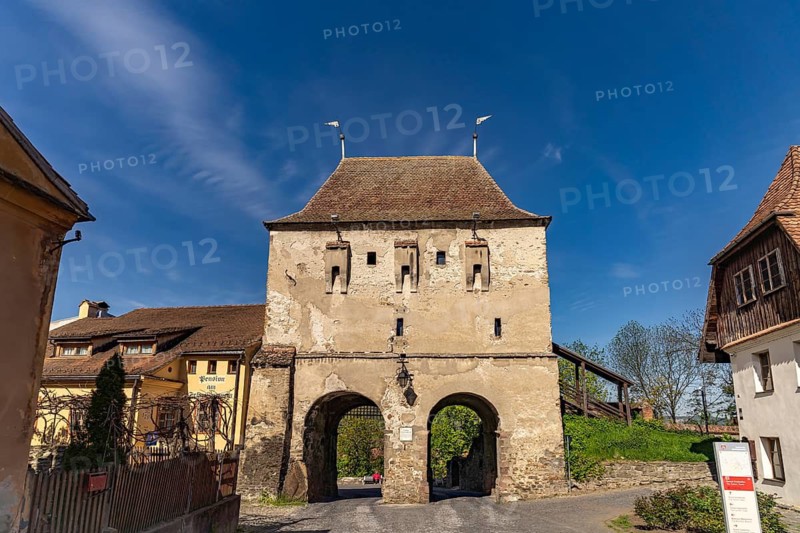 The Tailors' Tower in Sighisoara or Sighi?oara, Transylvania, Romania