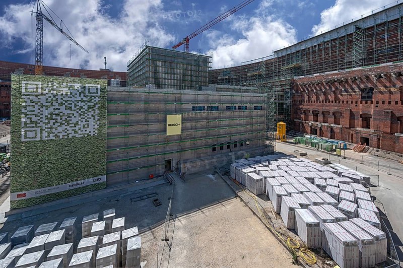 Extension building as an alternative venue for the Nuremberg State Theatre in the courtyard of the unfinished Congress Hall, Reichsparteitagsgelände Documentation Center, Bayernstr. 110, Nuremberg, Middle Franconia, Bavaria, Germany
