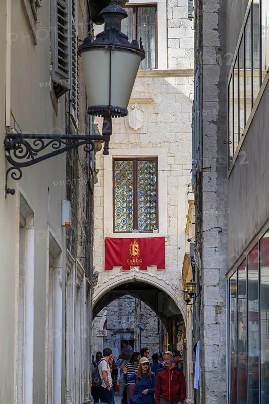 The Cardo Hotel, in Split, Croatia. The Heritage hotel is located within the walls of the ancient Diocletian's Palace, a major tourist attraction