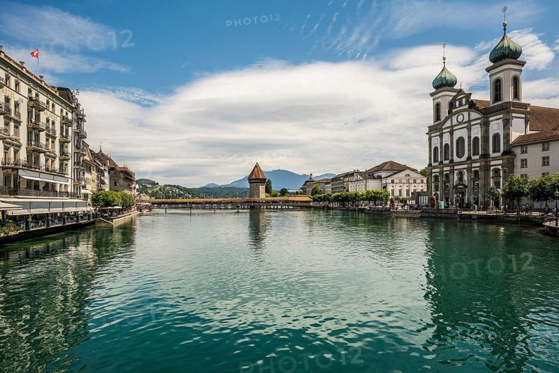 Baroque church, Jesuit church, Old Town, Lucerne, Lake Lucerne, Canton of Lucerne, Switzerland