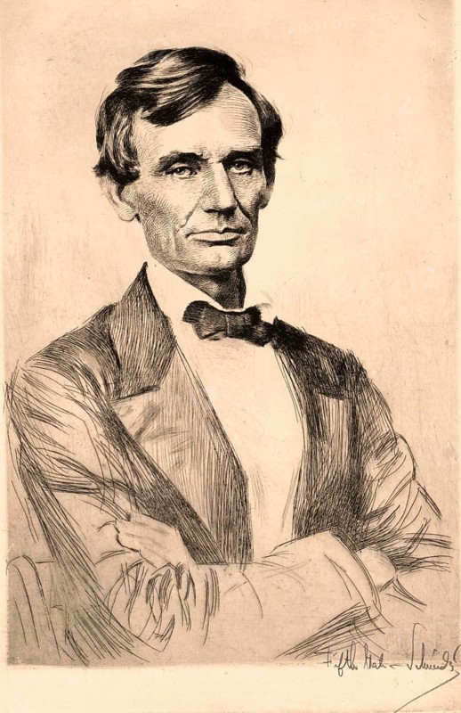 Abraham Lincoln (born 12 February 1809 near Hodgenville, died 15 April 1865 in Washington, D.C.) served as the 16th President of the United States of America from 1861 to 1865. First elected in 1860, he was re-elected in 1864 for a second term. He was the first President from the Republican Party and the first to be assassinated, an authentic, digitally restored reproduction of a 19th-century original, exact date of the image unknown, historical