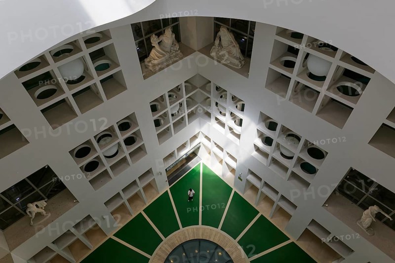 Chiaia metro station, light shaft, design architect Uberto Siola, art subway, Metrò dell'Arte, Naples, Campania, Italy