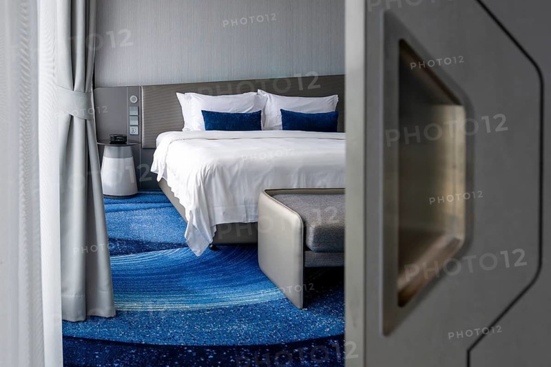 Hotel room double bed, Pattaya, Thailand