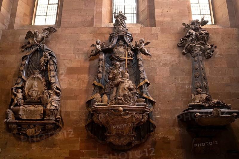 Tomb of Johann Friedrich Karl von Ostein in the interior of St. Martin's High Cathedral or Mainzer Cathedral in Mainz, Rhineland-Palatinate, Germany