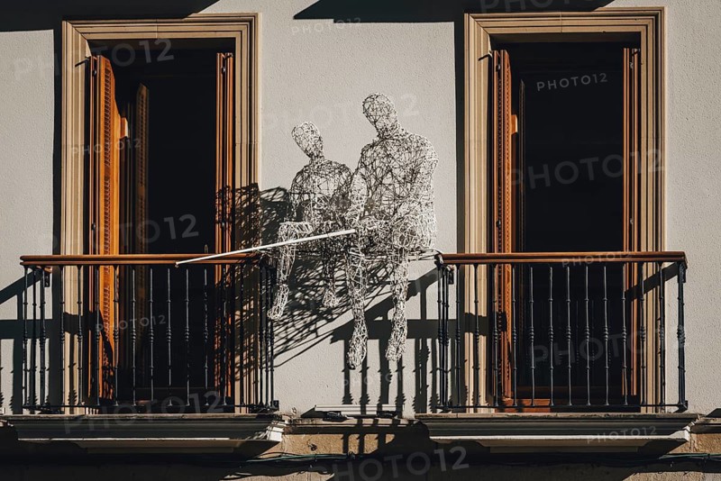Art installation by two fishermen in the northern Spanish coastal town of San Sebastian, Basque Country, Spain