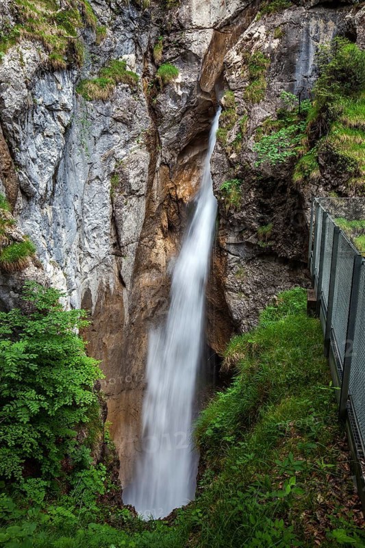 Wasserfall im Hölltobel, near Gerstruben, Dietersbachtal, Oberstdorf, Oberallgäu, Allgäu, Bavaria, Germany
