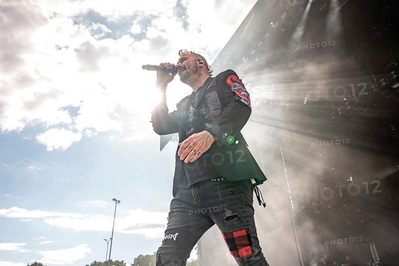 Singer Adam Gontier from the Canadian rock band Three Days Grace live on the Utopia Stage during the Rock im Park Festival on the Zeppelin Field in Nuremberg, Germany on June 5, 2026