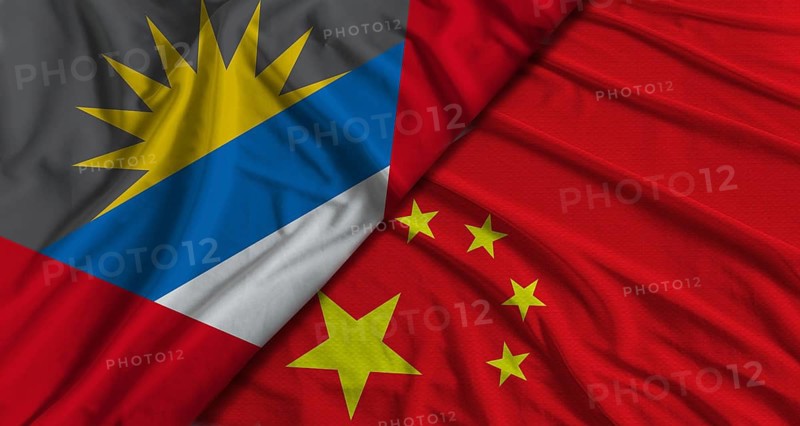 Bilateral relations between Antigua and Barbuda and China. Flag of Antigua and Barbuda and China