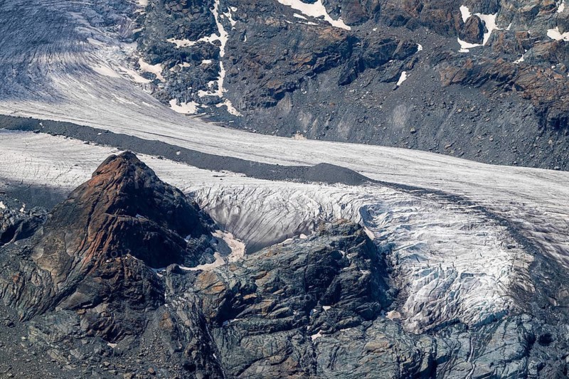 Gorner Glacier, Monte Rosa Massif, Zermatt, Valais, Switzerland