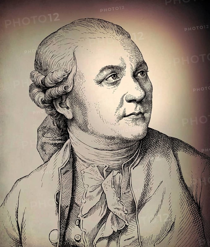 Portrait of Friedrich Gottlieb Klopstock, 1724, 1803, German poet, digitally edited