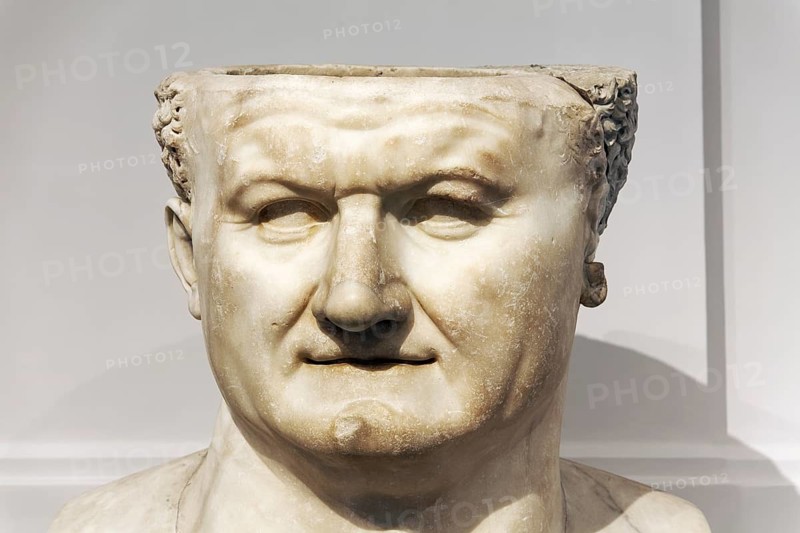 Roman Emperor Vespasian, marble bust, Farnese Collection, Naples National Archaeological Museum, Museo Archeologico Nazionale di Napoli, Naples, Campania, Italy